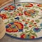 Homeroots 4 ft. Multi Color Round Mediterra Indoor & Outdoor Area Rug 384792 - alternate 2